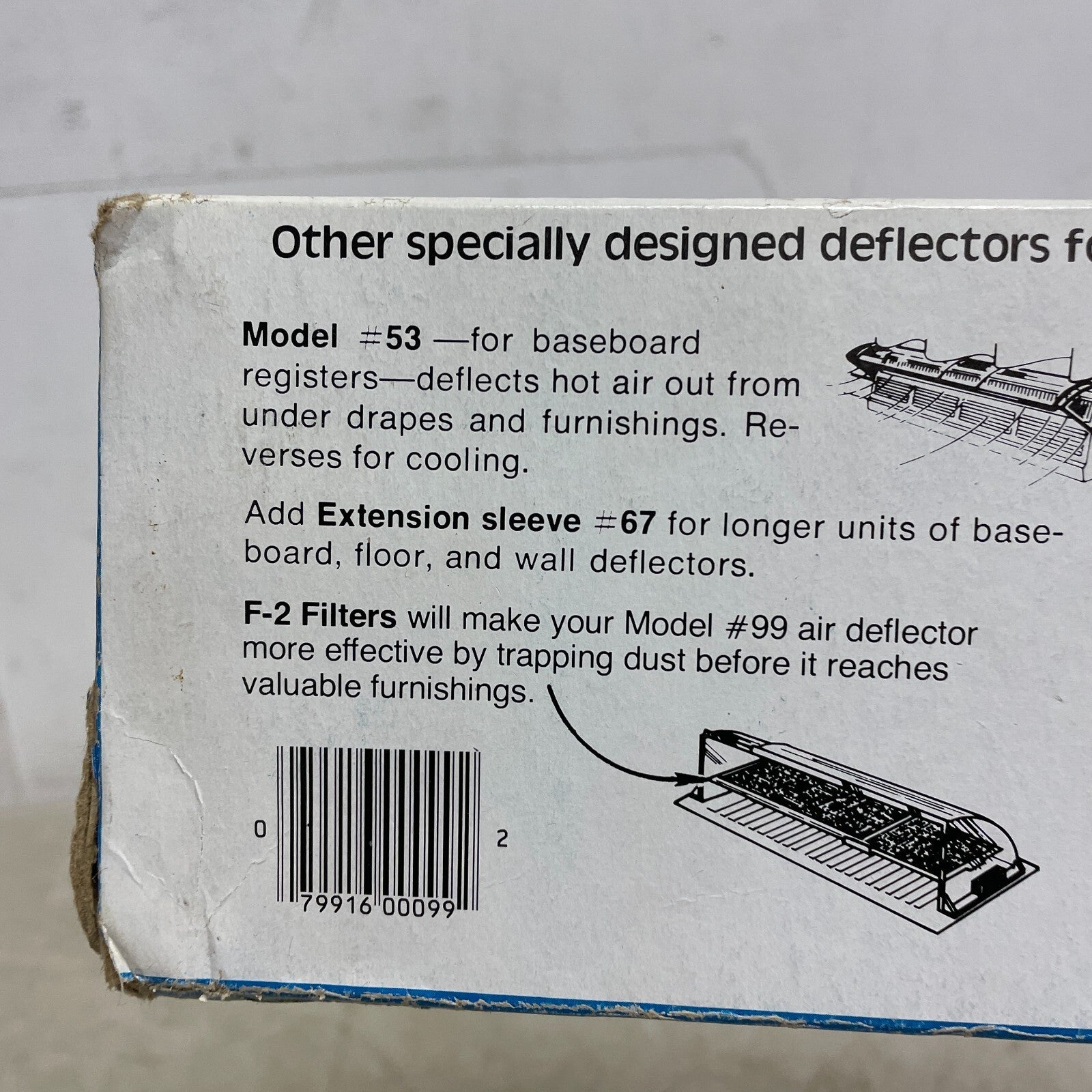 Deflect-o Vintage Deflecto Air Deflector  heating&cooling 2 pack