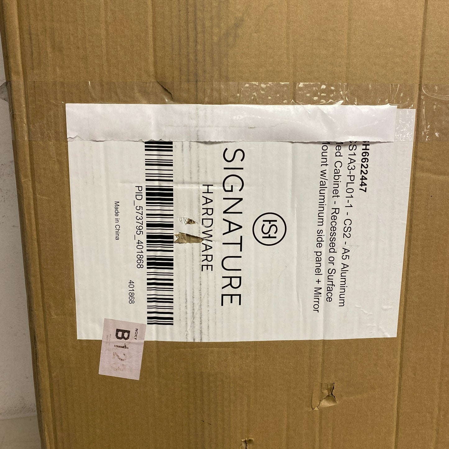 Signature Hardware CSIA3-PL01-1-CS2-A5 Aluminum Med Cabinet - Recessed or S,,,,,