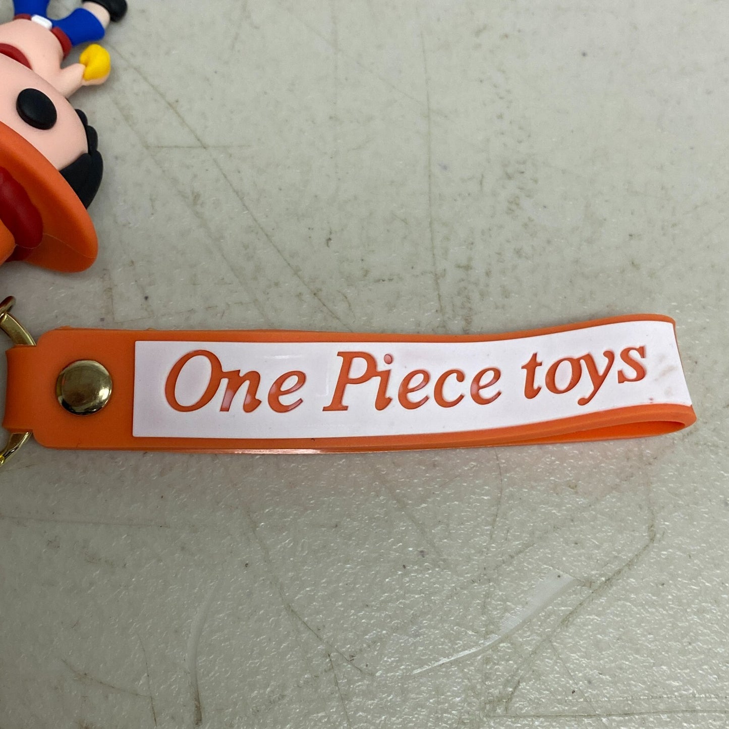 Assorted Silicone One Piece Keychain with Portgas D. Ace Accessory