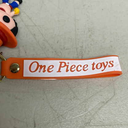 Assorted Silicone One Piece Keychain with Portgas D. Ace Accessory