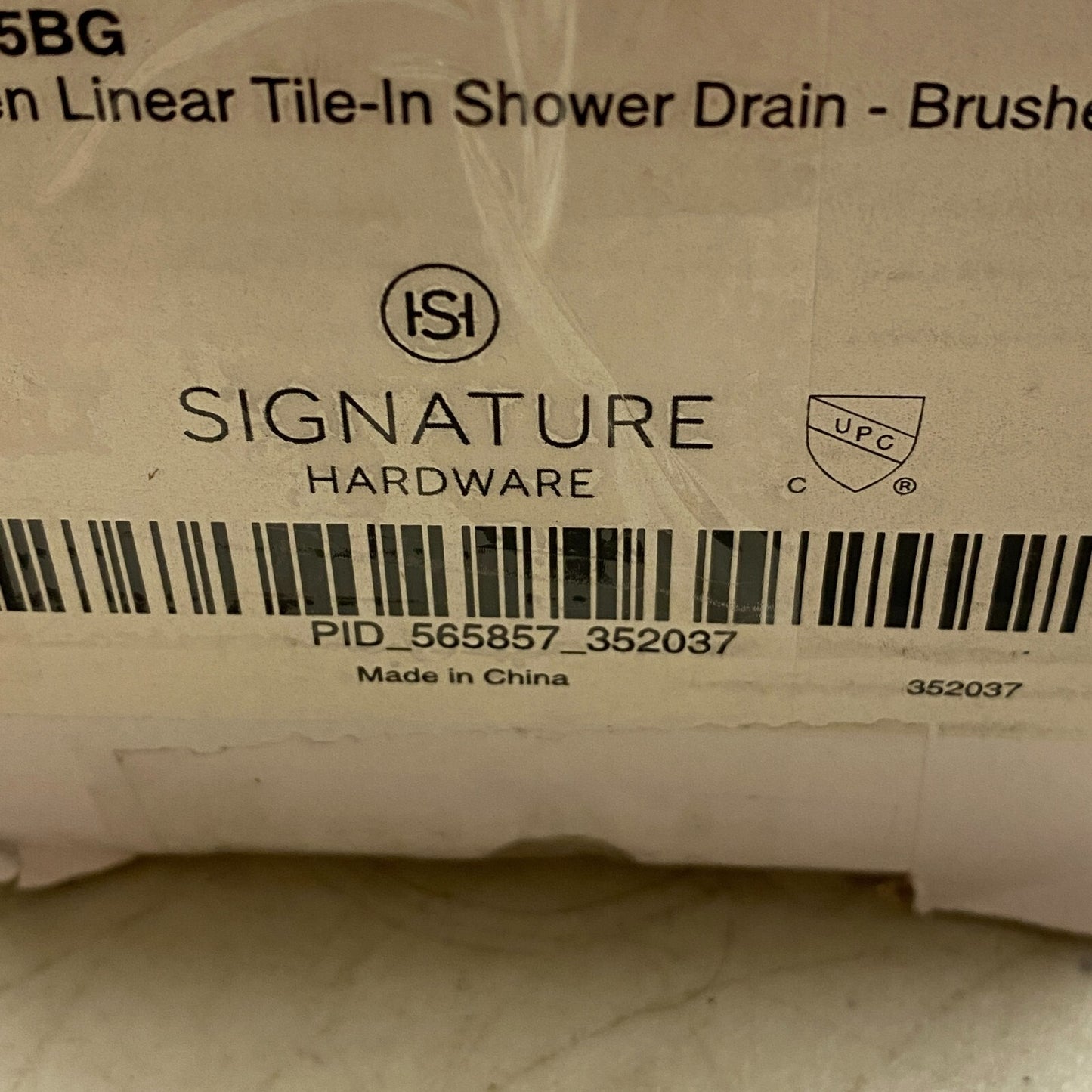 Signature Hardware 28" Cohen Linear Tile-in Shower Drain - Brushed Gold