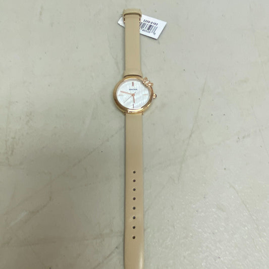 Armitron Rose Gold with butterfly Bessel Beige Band Women's Watch 75/5752RG