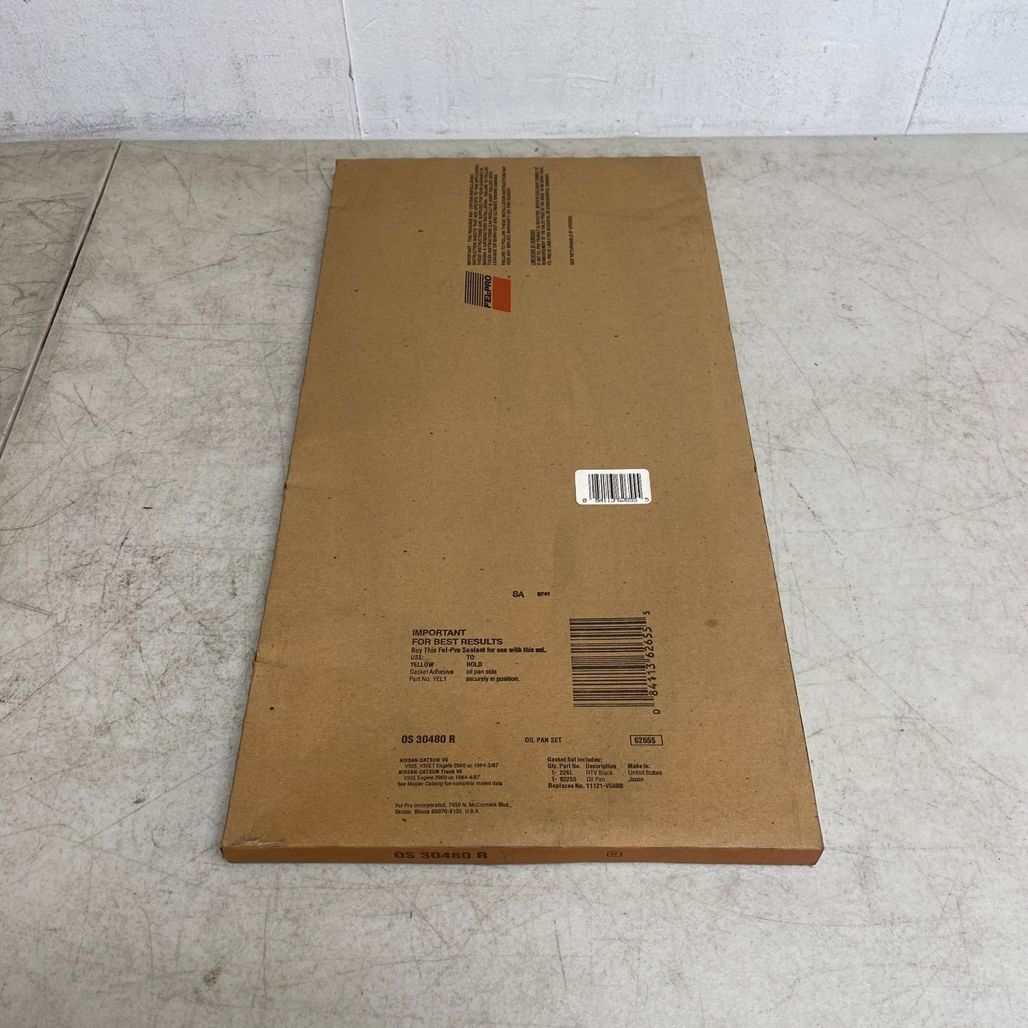 Fel-Pro OS30480R Oil Pan Gasket Set Nissan 1984-1987 300ZX 3.0L V6