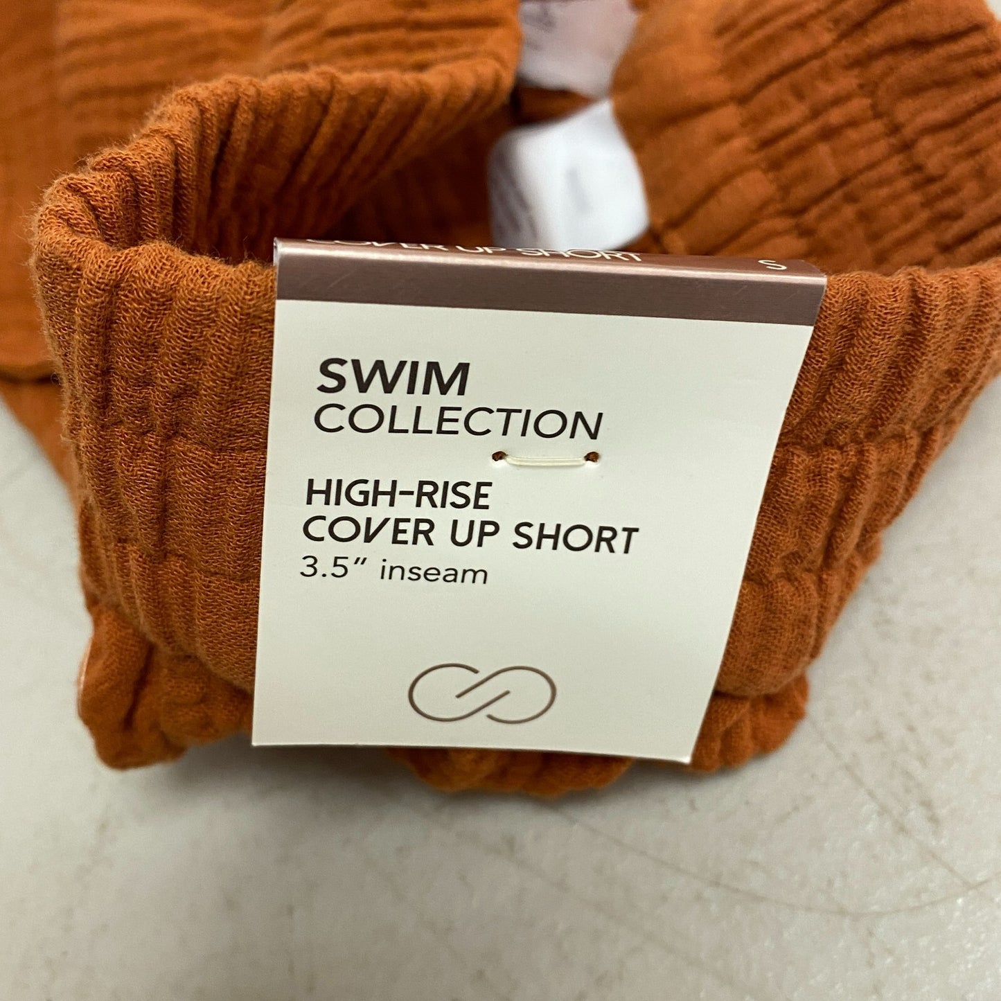 Calia Womens High Rise Cover Up Short Rust Brown Solid  Strapless WSA22902