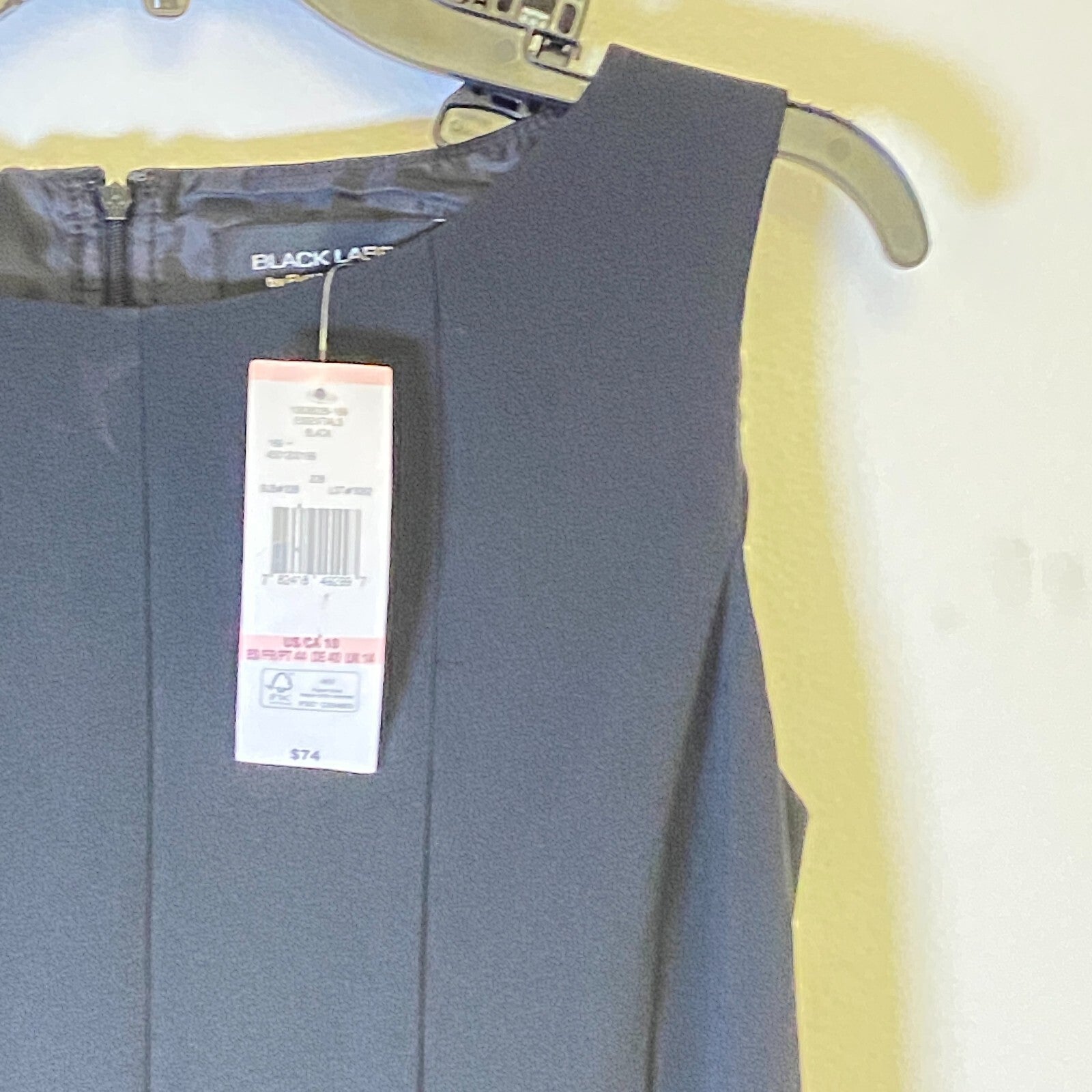 Black Label By Evan-Picone Womens Sleeveless Fit+Flare Dress Size 10 Color Black