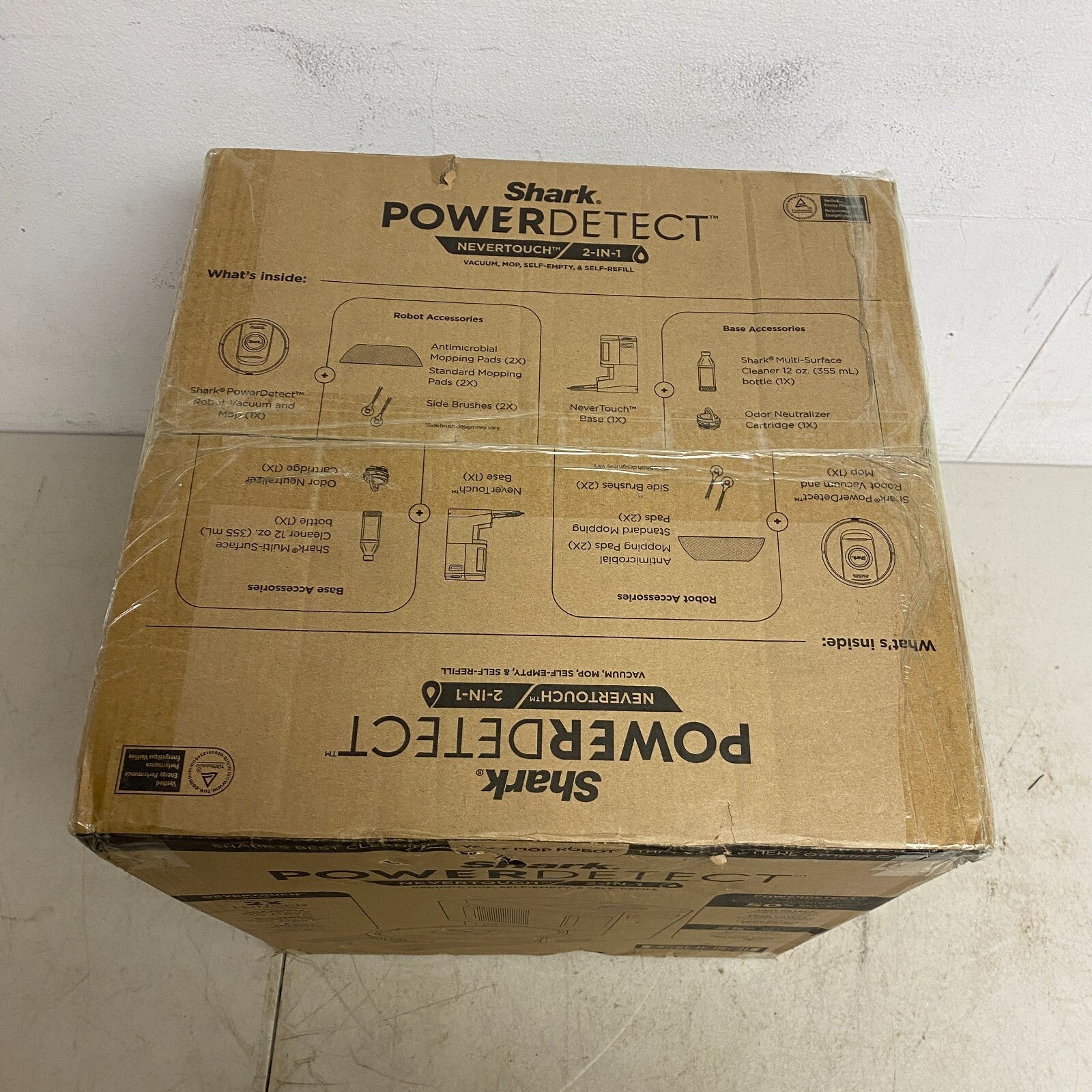 Shark AV2810YS PowerDetect NeverTouch Self- Empty Robot Vacuum & Mop New