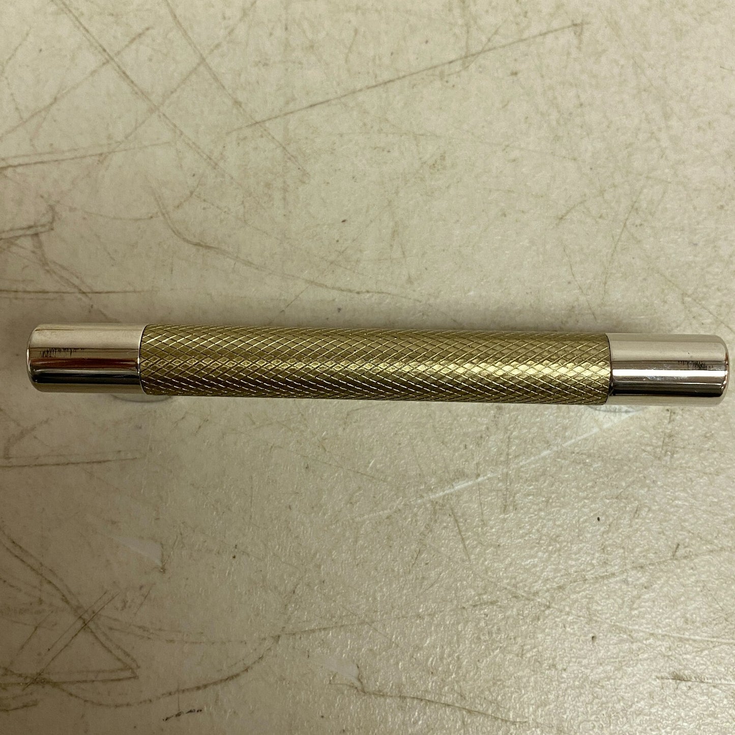 SIGNATURE HARDWARE 5-1/8" JERICO CABINET PULL-POLISHED NICKEL/GOLDEN CHAMPAGNE