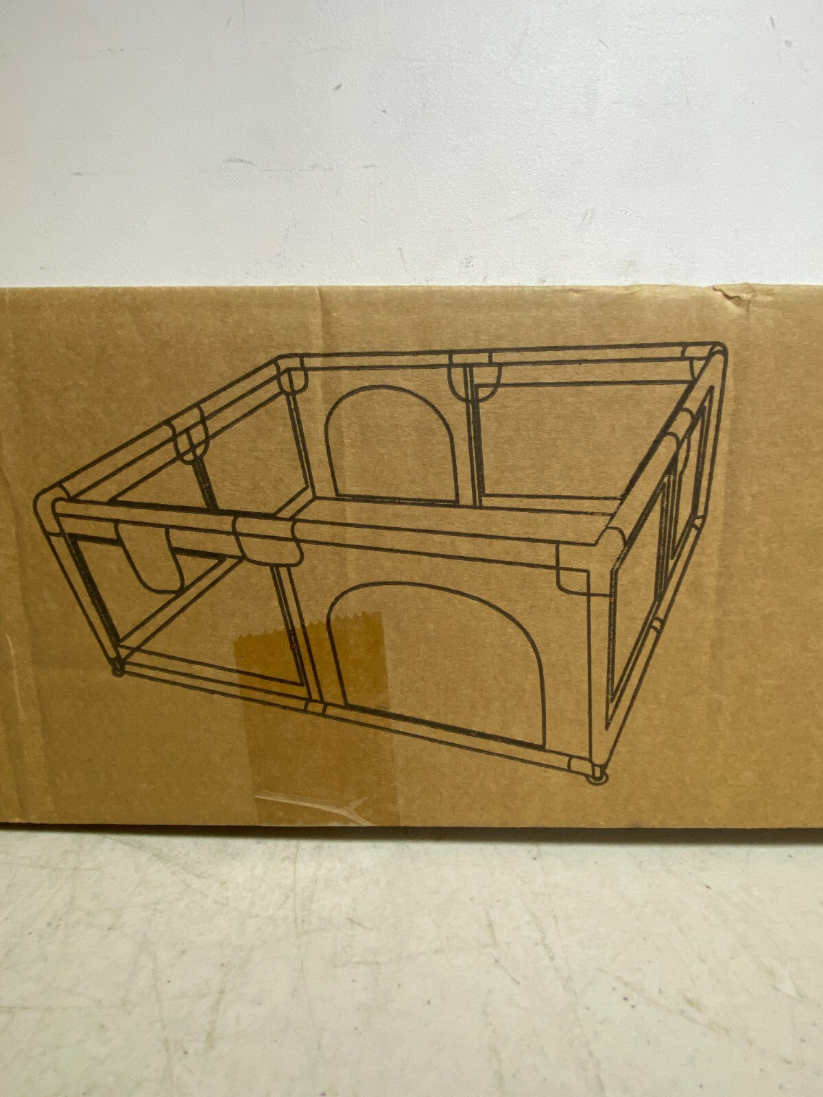 HEAO Dark Grey Breathable Mesh Baby Play Pen(38.61"x15.6"x5.46") Brand New!