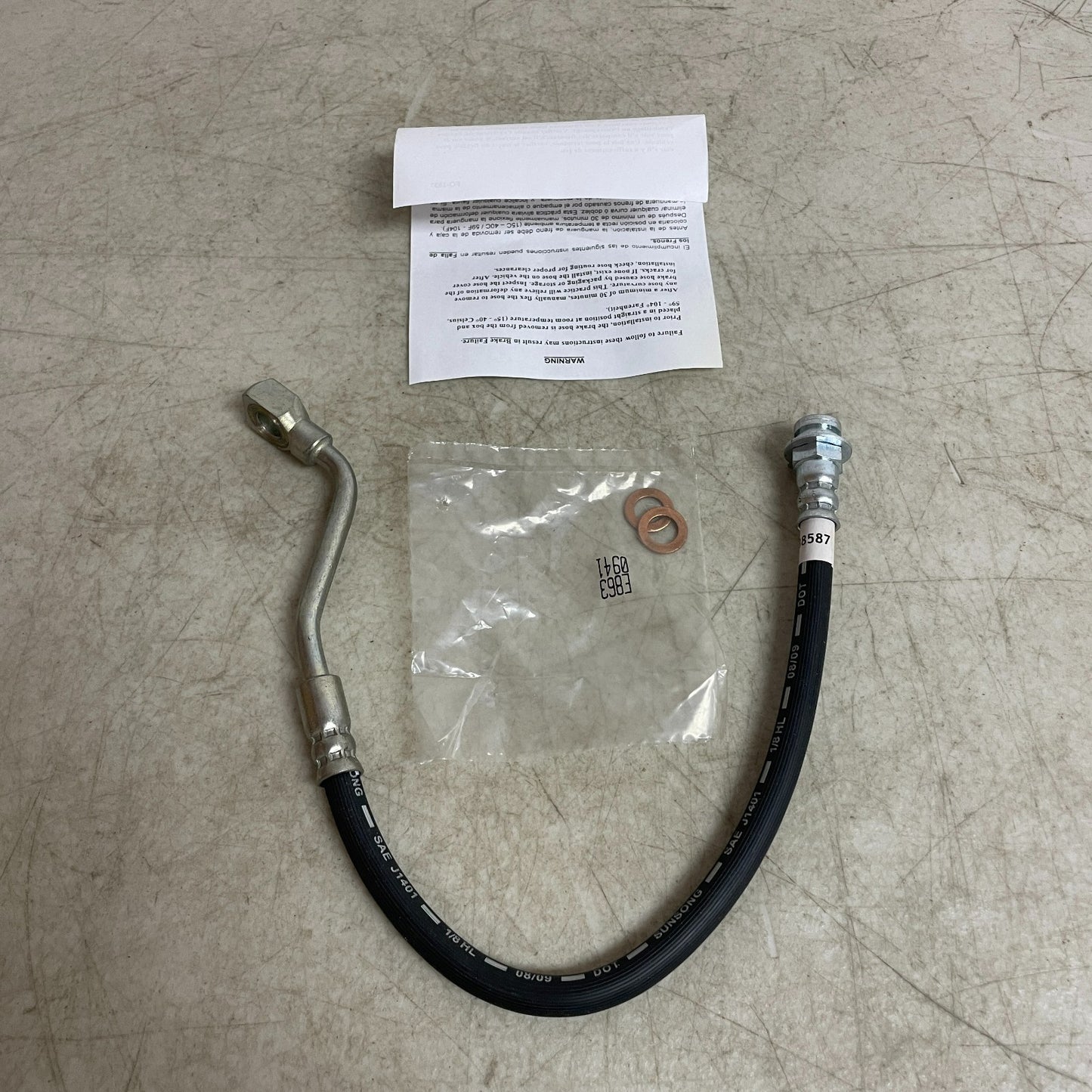 Carquest Wearever Premium Brake Hose Assembly Banjo-Female BHA38587