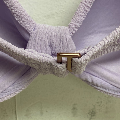 CALIA Women's Knot Front Bikini Top Lilac Flash WSA23211N