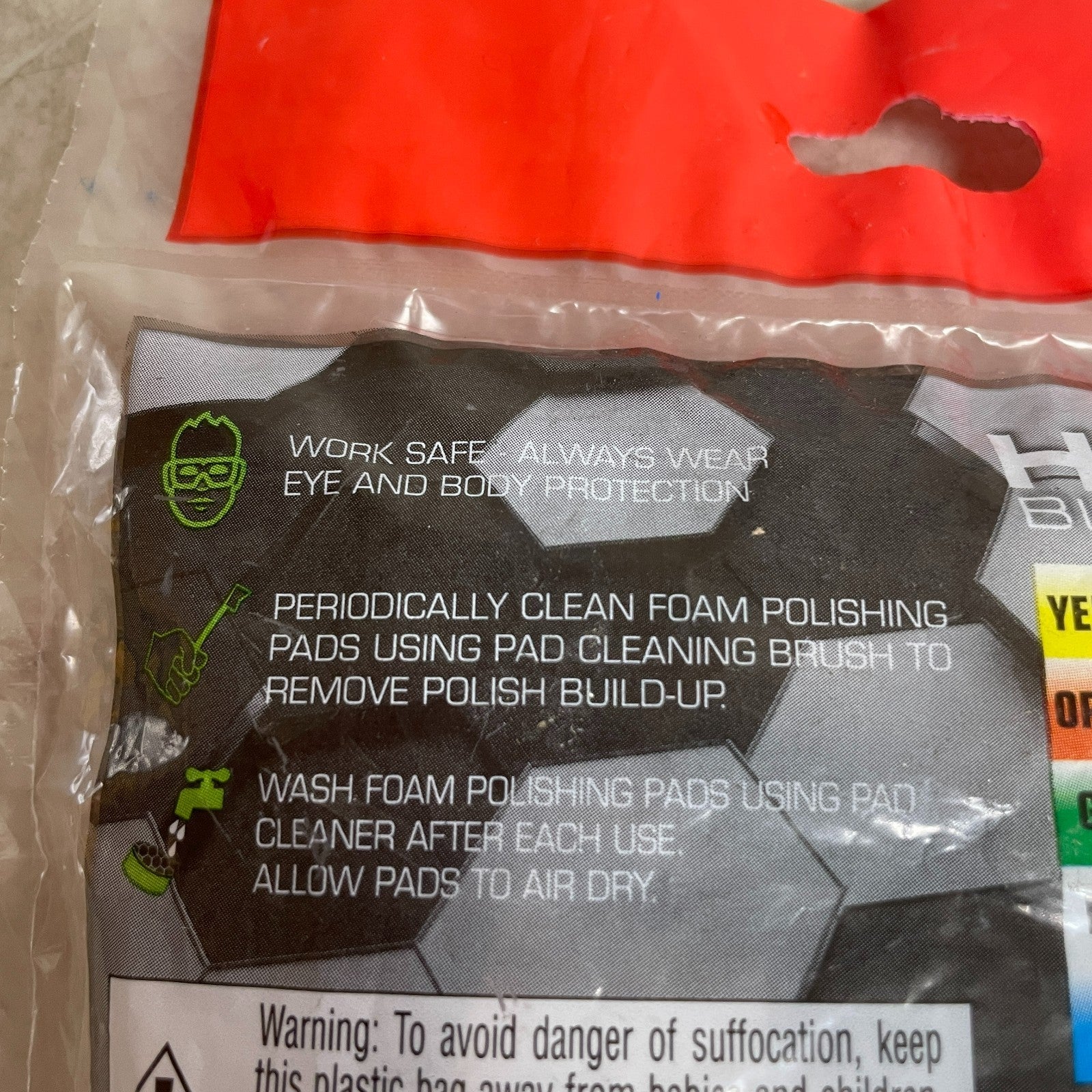 Chemical Guys Hex-Logic 4" Black Finishing Pad Hook-&-Loop BUFX_106HEX4