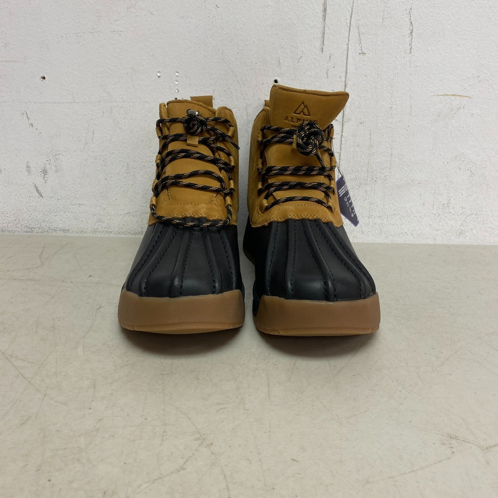 Alpine Mens Full grain leather Tan Gavin Duck Boot AD22MCW003-TAN