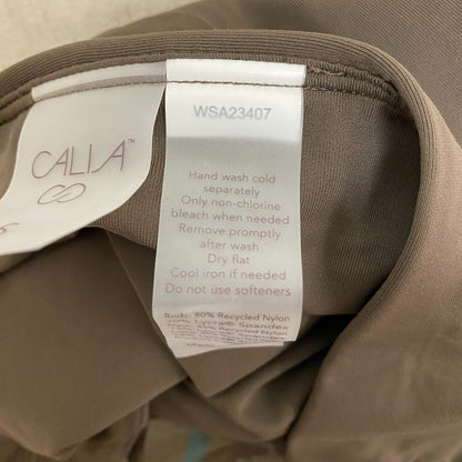 Calia Womens Shirred V Front High rise Bottom Coffee Grounds WSA23407