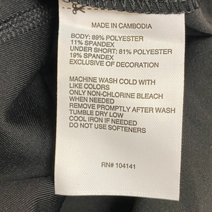 DSG Women's Mid Rise Stride Skort Pure Black Solid  DAW13123