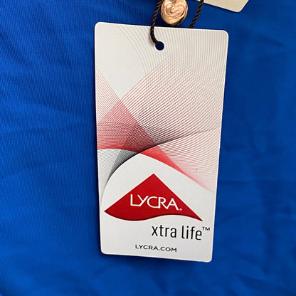 CALIA Women's Mid Rise Ruched Side Swim Bottom DEEP SEA DOTS ROYAL WSA23402PRT