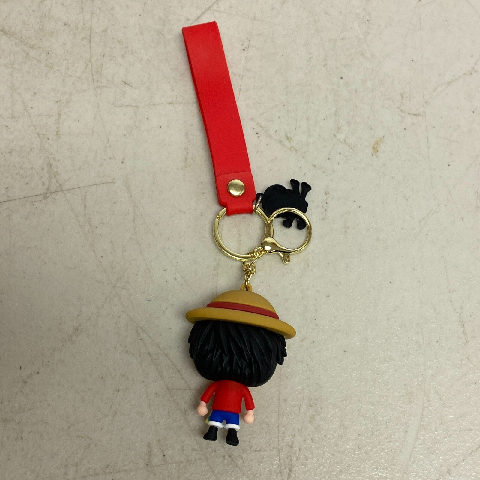 Assorted Silicone One Piece Keychain with Strawhat Monkey D. Luffy Accessory