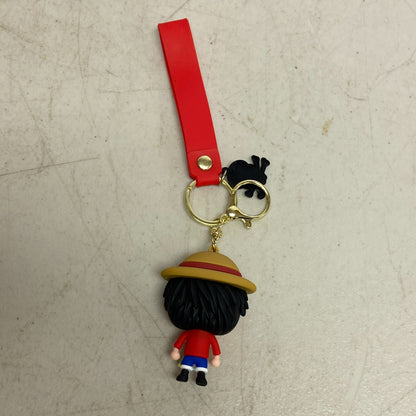 Assorted Silicone One Piece Keychain with Strawhat Monkey D. Luffy Accessory