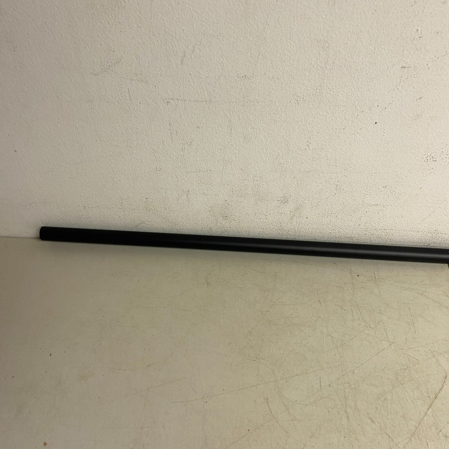 Signature Hardware 60" Straight Solid Brass Shower Rod - Matte Black