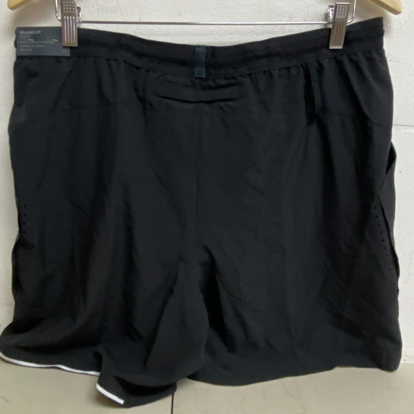 VRST Men's 7"Inesam Velocity Relaxed Fit Short Brief Liner Pure Black New!