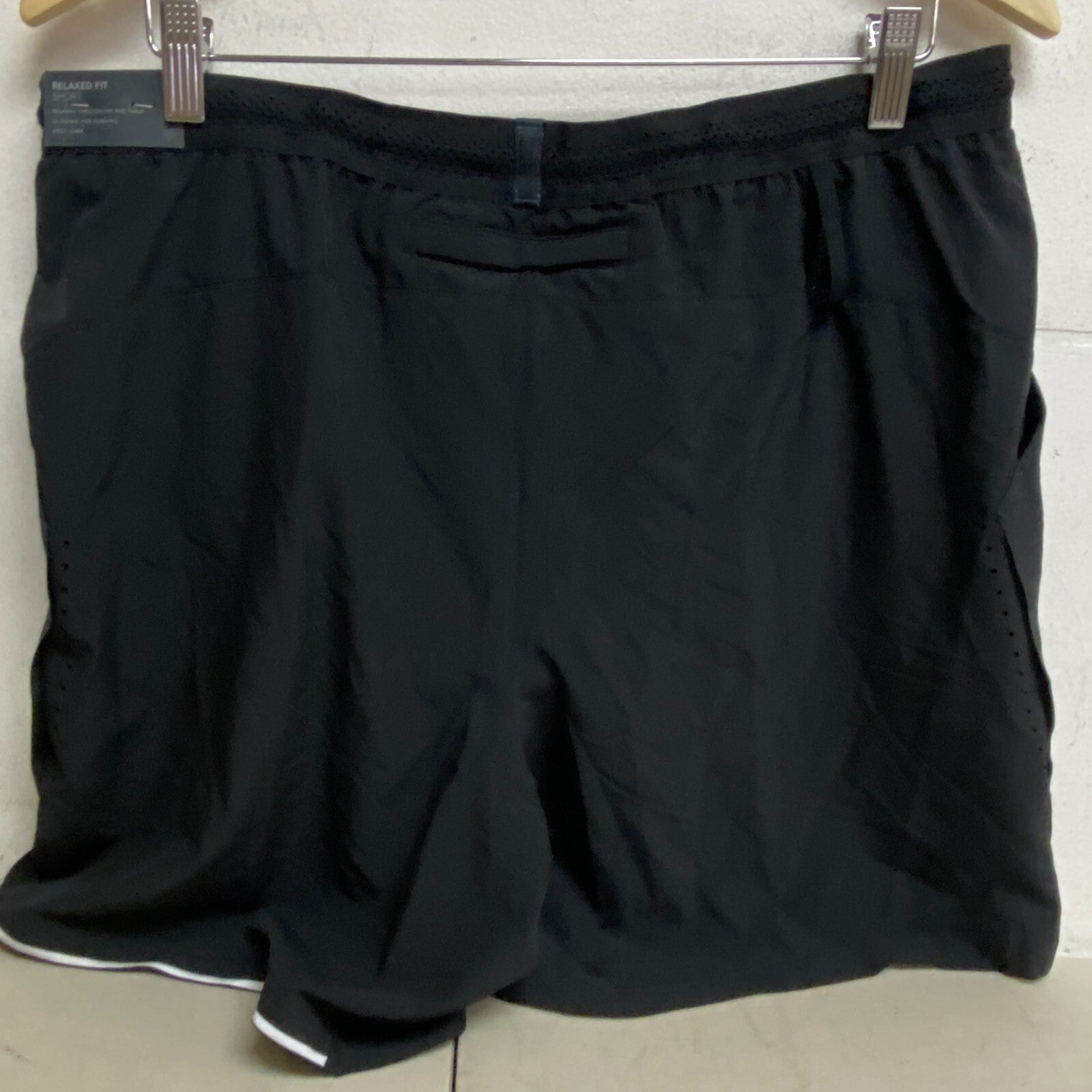 VRST Men's 7"Inesam Velocity Relaxed Fit Short Brief Liner Pure Black New!