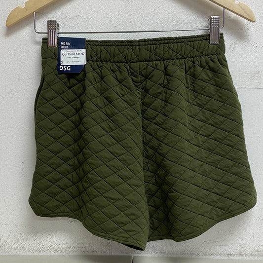 DSG Quilted Women's boyfriend  Wide Elastic Waisted Shorts Inky Olive DAW23412