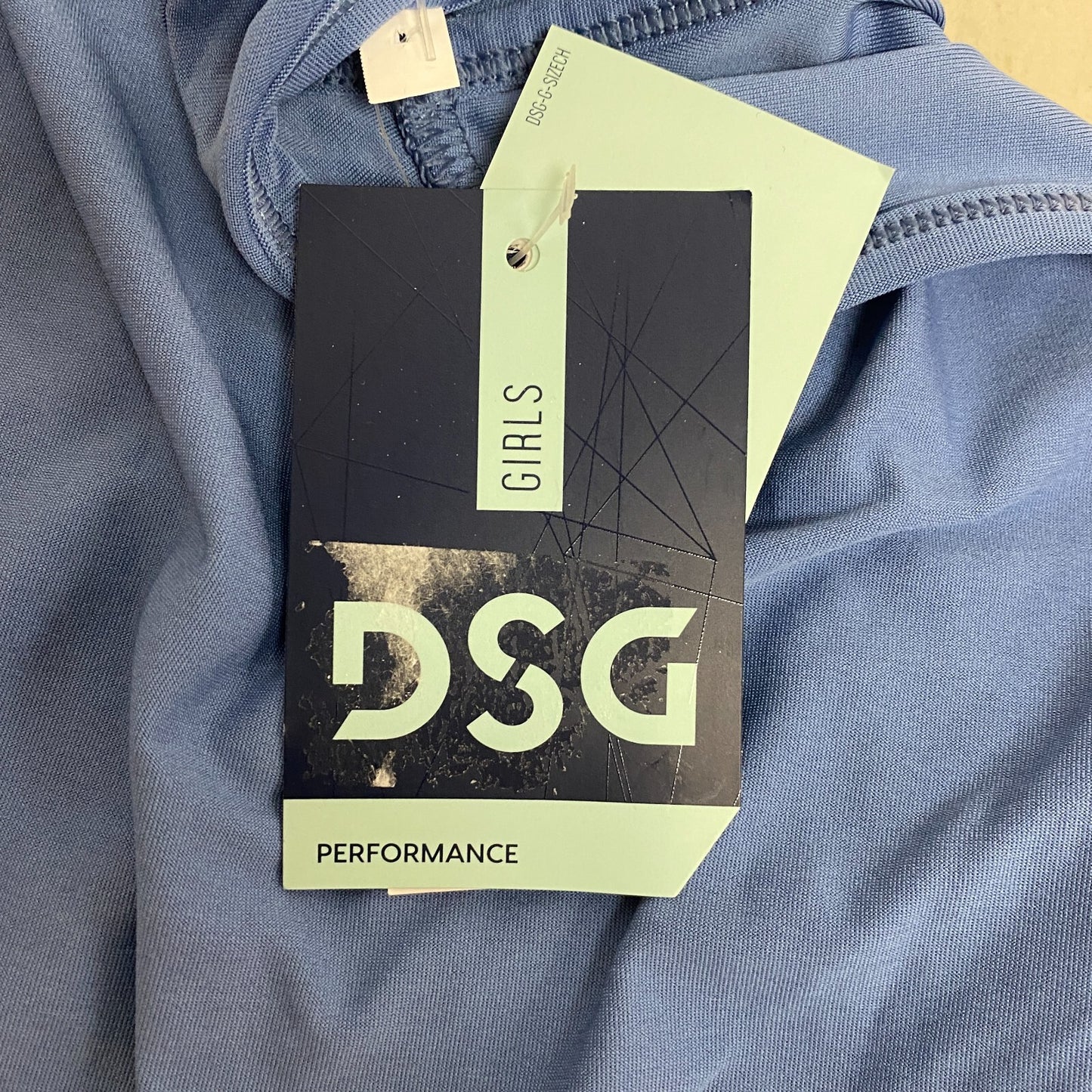 DSG Girls Performance Everyday Relaxed Fit Ruched Tank Basin Blue DAG13123 New