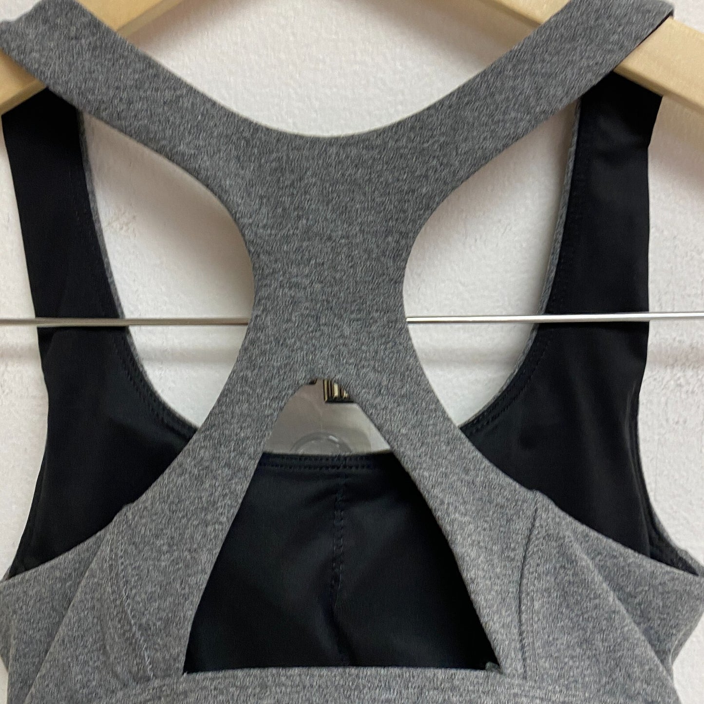 DSG Women's Medium Support Aspire Square Scoop Bra Dark Heather Grey DAW12702H