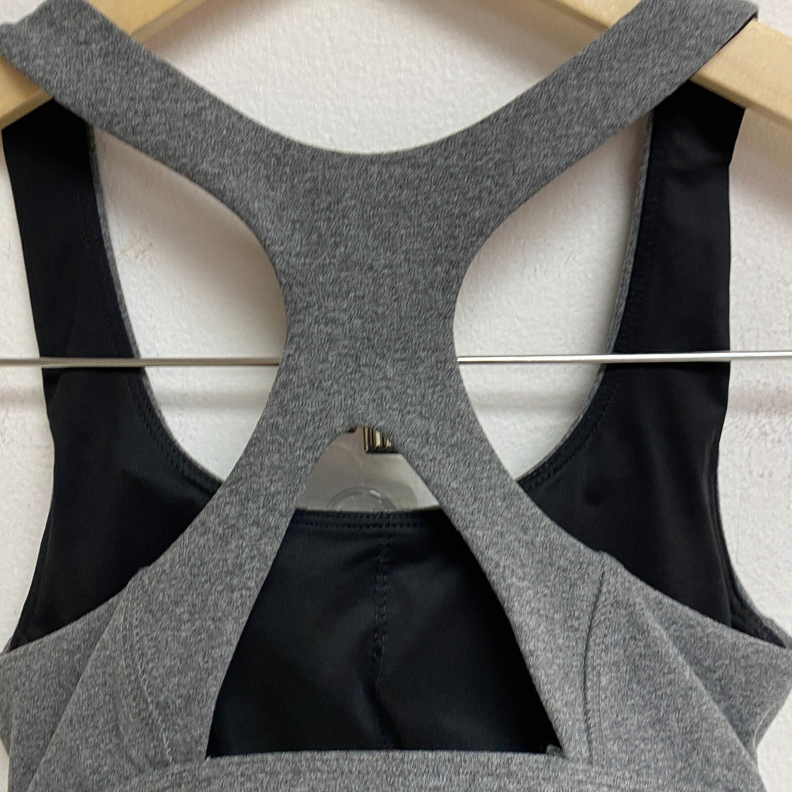 DSG Women's Medium Support Aspire Square Scoop Bra Dark Heather Grey DAW12702H