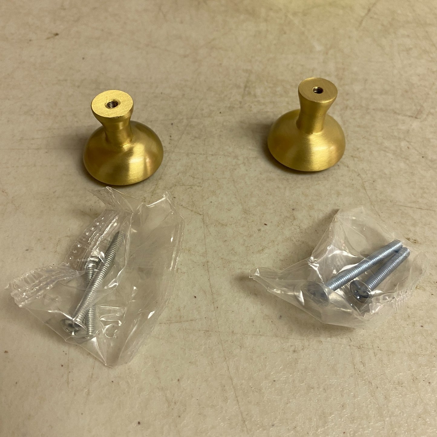 Signature Hardware Strasbourg Brass Cabinet Knob 1‑1/4″ Satin Brass (2 Pack)