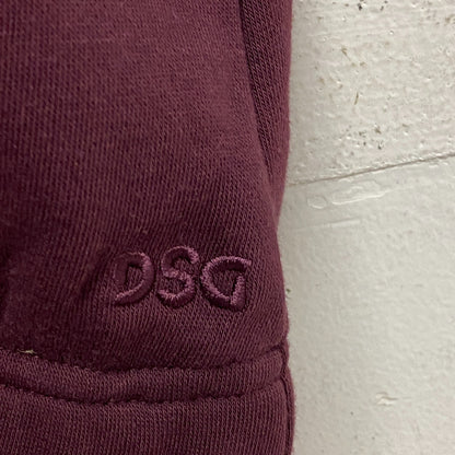 DSG X TWITCH + ALLISON Womens Cinched Short Sleeve Fleece Top Wine Tasting BOSSW