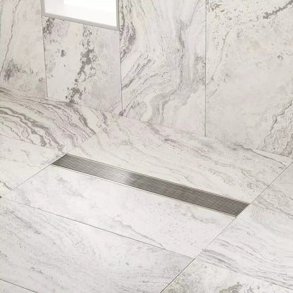 Signature Hardware 24" Carmen Linear Shower Drain - Brushed Stainless Steel