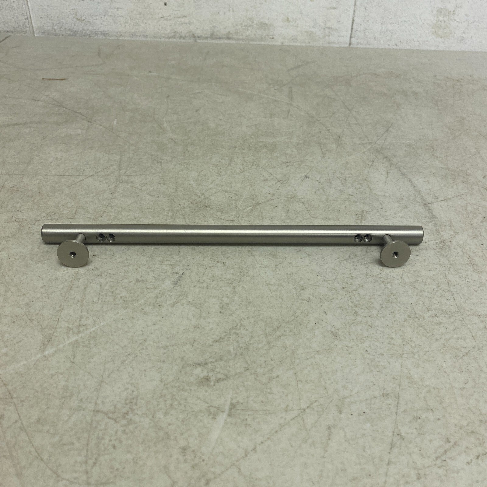 Signature Hardware 10'' Diehl Adjustable Round Brass Drawer Pull Brushed Nickel