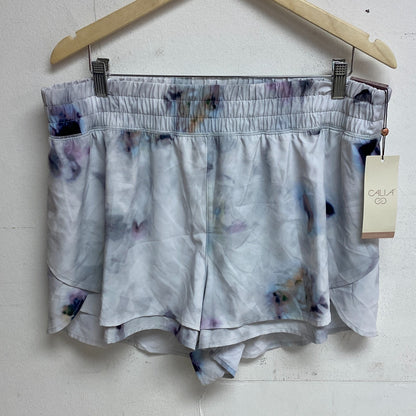 Calia Womens 3 in Relaxed Woven High Rise Step Up Performance Short Milky Blue