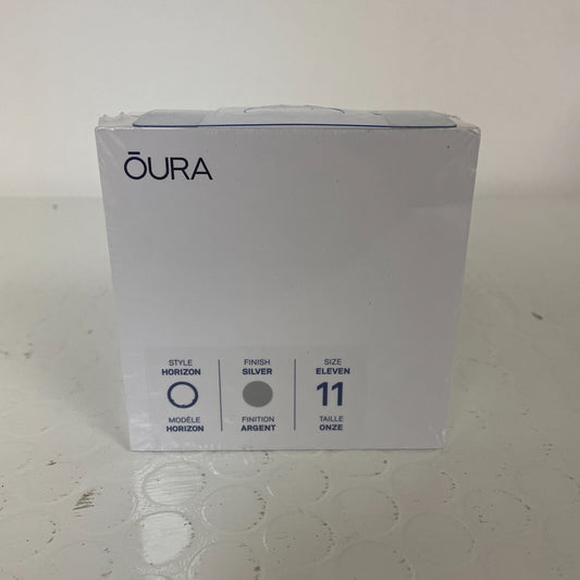 Oura Ring Generation 3 Horizon Silver Finish Size US 11 Set Smart Ring