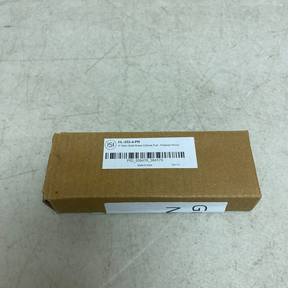 Signature Hardware 4'' Klein Solid Brass Cabinet Pull - Polished Nickel