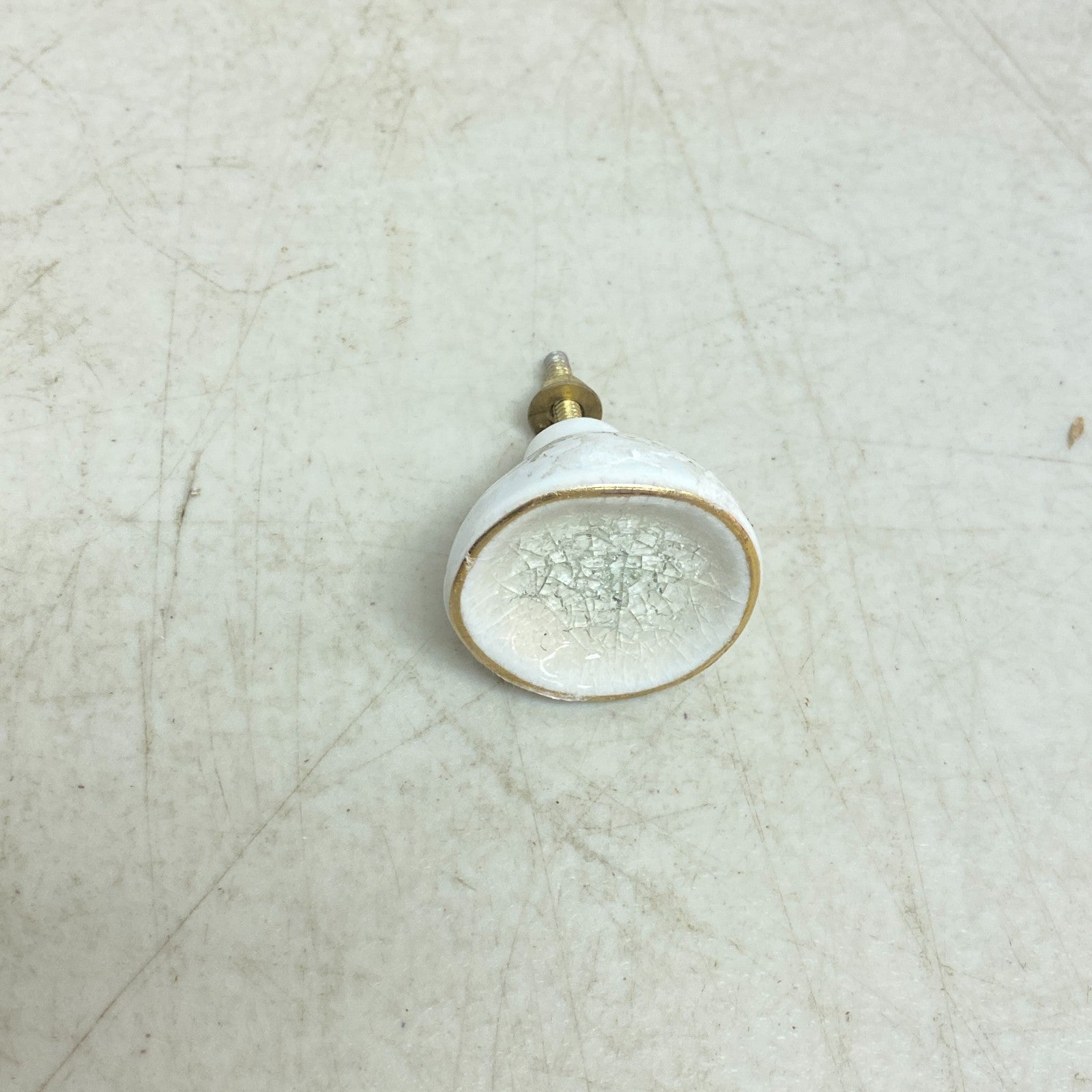 Signature Hardware Menotti 1¾″ Oval Porcelain Cabinet Knob White