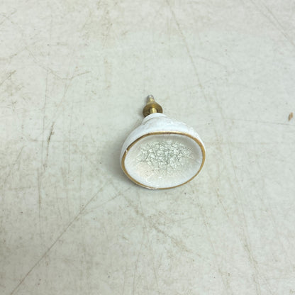 Signature Hardware Menotti 1¾″ Oval Porcelain Cabinet Knob White