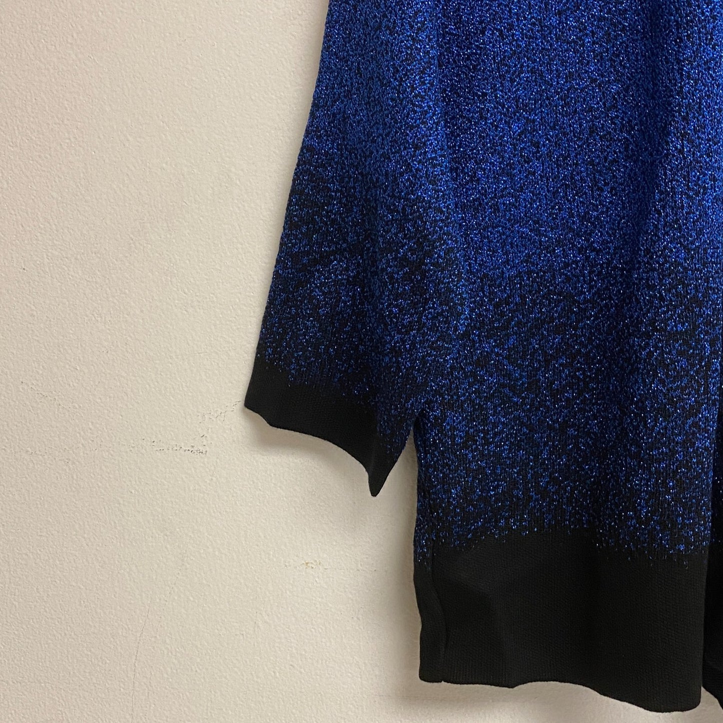 Alfred Dunner Women's 3/4 Sleeve Layered Look Cardigan Sweater Size PS Cobalt