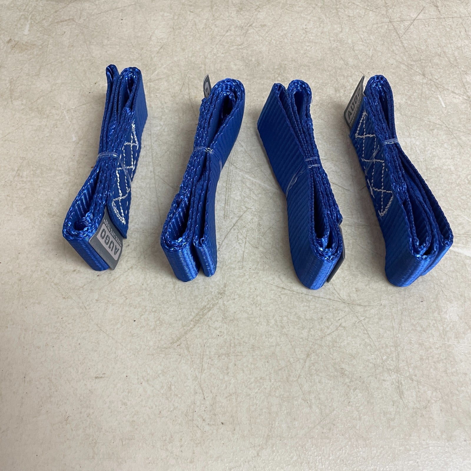AUGO Soft Loop Tie Down Straps 4-Pack 1,500 lb 4,500 lb Break Strength Blue 1
