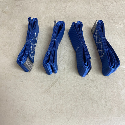 AUGO Soft Loop Tie Down Straps 4-Pack 1,500 lb 4,500 lb Break Strength Blue 1
