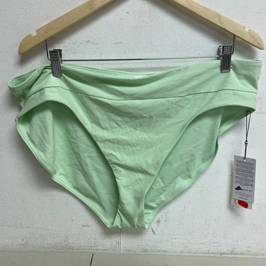 CALIA Women's Mid Rise Wide Banded High Leg Swim Bottoms Pistachio Green WSA2341