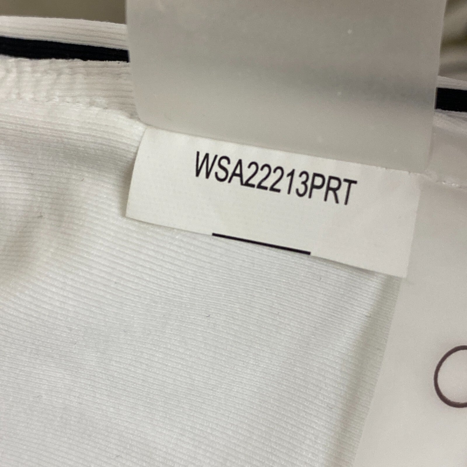 Calia Women's High Rise High Neck Power Sculpt Top Stripe White WSA22213PRT New!