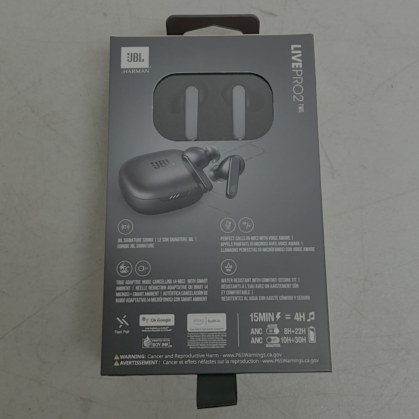 JBL Live Pro 2 True-Wireless Noise Canceling Headphones In Ear Earbuds Black NIB