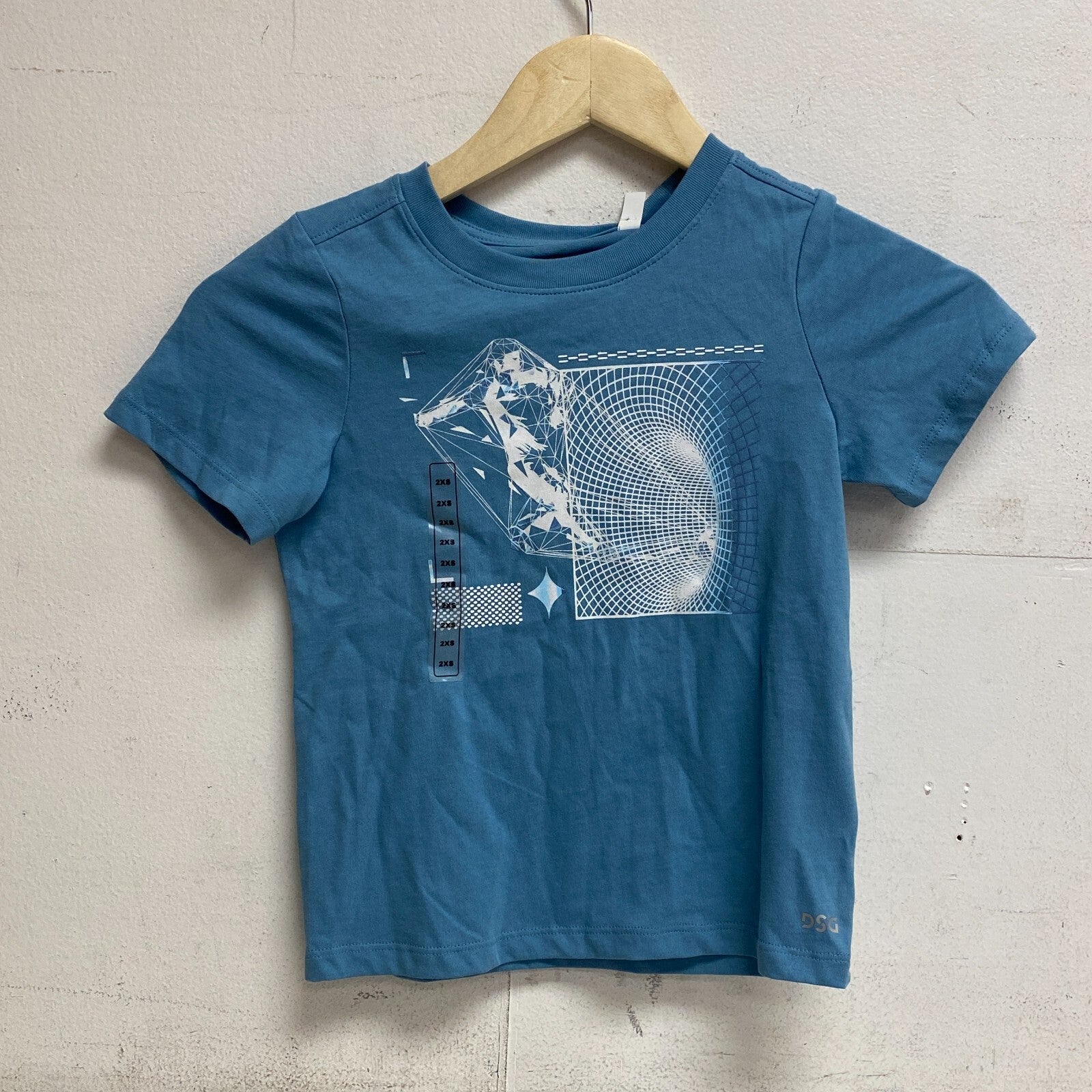 DSG Boys' Solid Cotton Graphic Tee Sunny Blue DAB21108 BRAND NEW