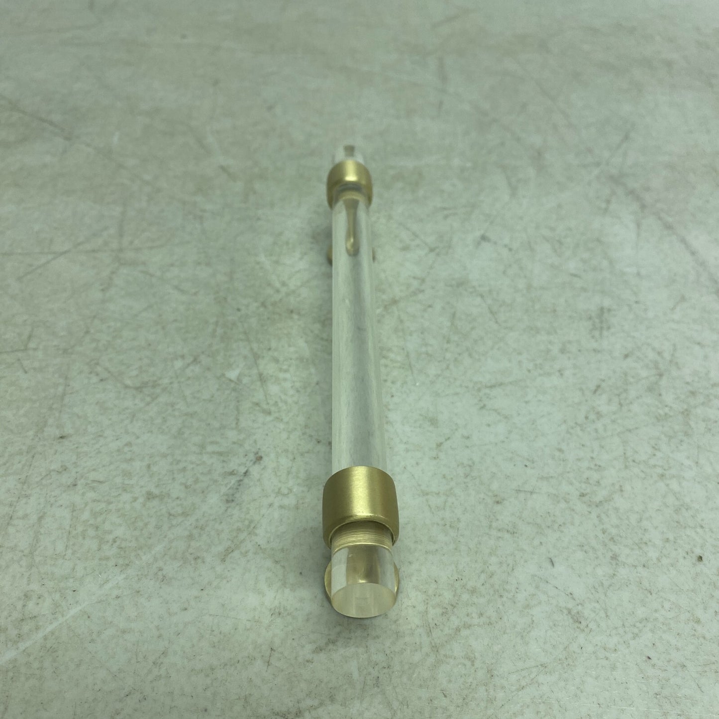 Signature Hardware 6'' Beryn Acrylic Cabinet Pull - Satin Brass SH450376