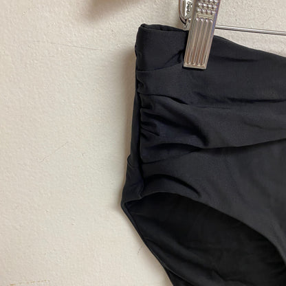 CALIA Women's Swim Collection High Rise Shirred V Front Bottom Black WSA23407