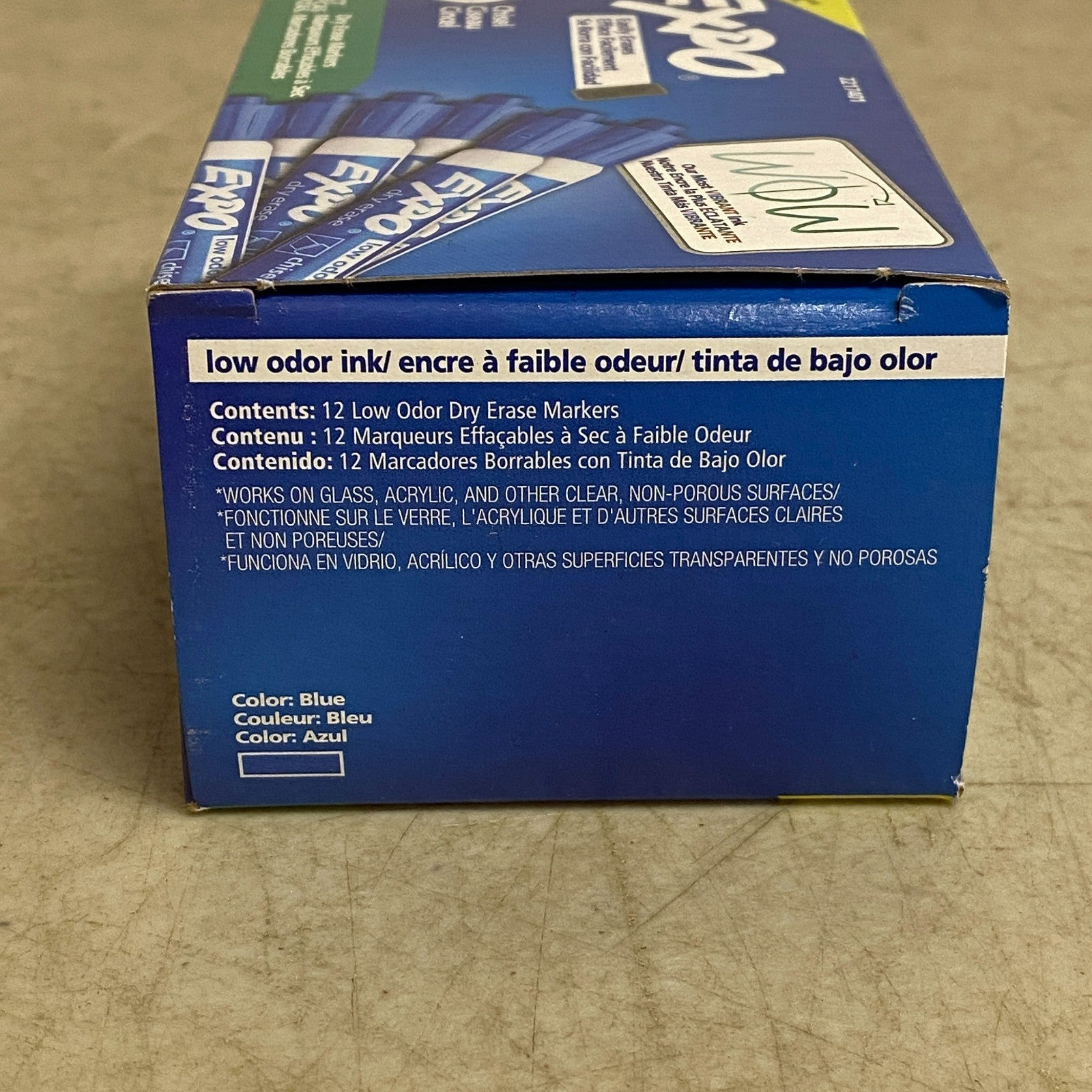 Expo Low Odor Dry Erase Markers Chisel Tip Blue 12 Pack Model  83003