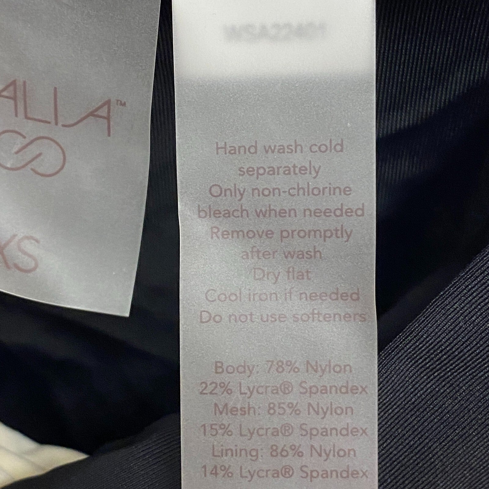 Calia Womens HR Twist Front Bottom Pure Black Solid Summer Trendy WSA22401