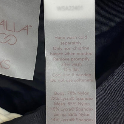 Calia Womens HR Twist Front Bottom Pure Black Solid Summer Trendy WSA22401