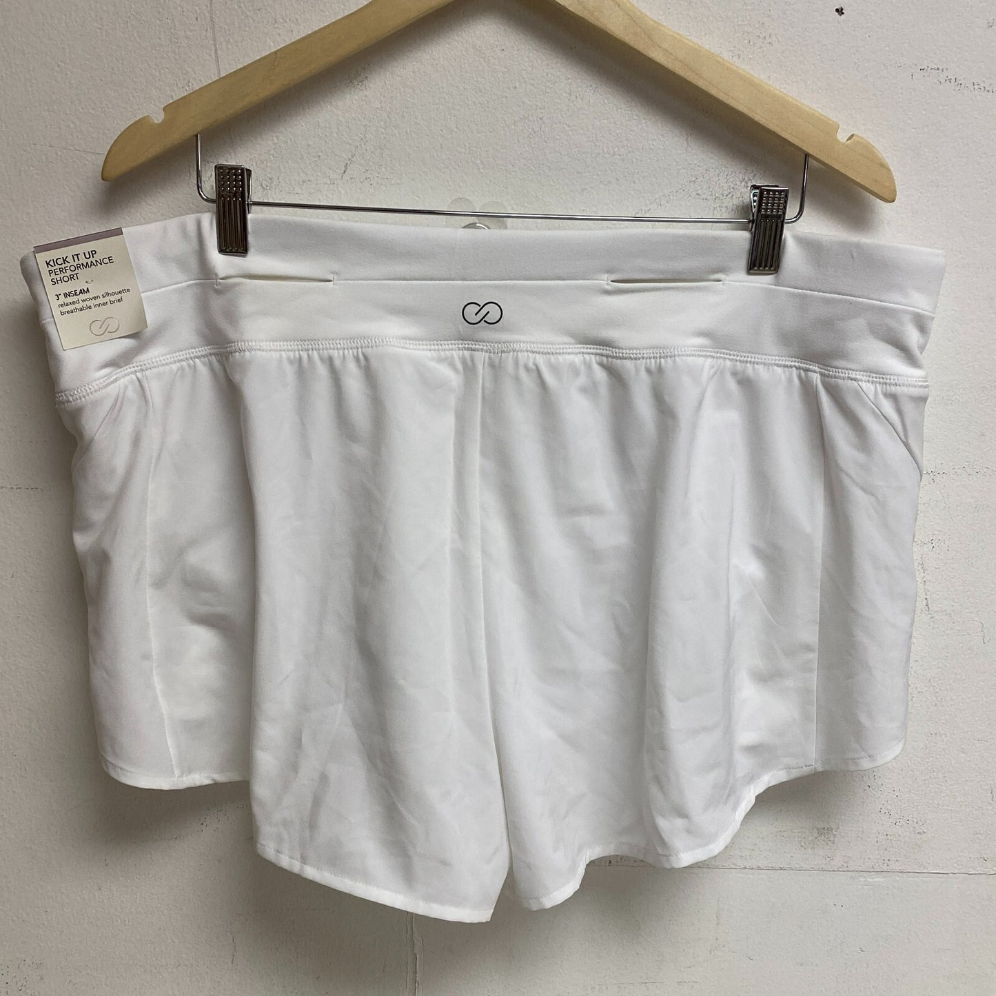 CALIA Women's Kick It Up Shorts Pure White WAX12261 Summer Trendy Stylish Solid